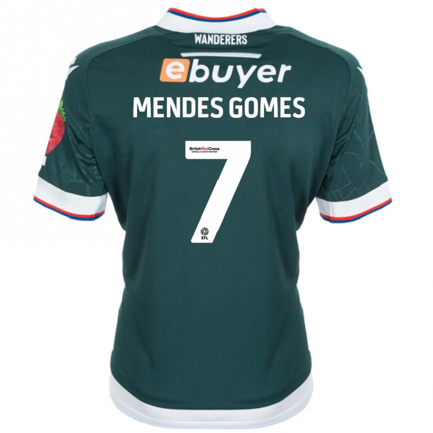 Kids Football Carlos Mendes #7 Dark Green Away Jersey 2024/25 T-Shirt Nz