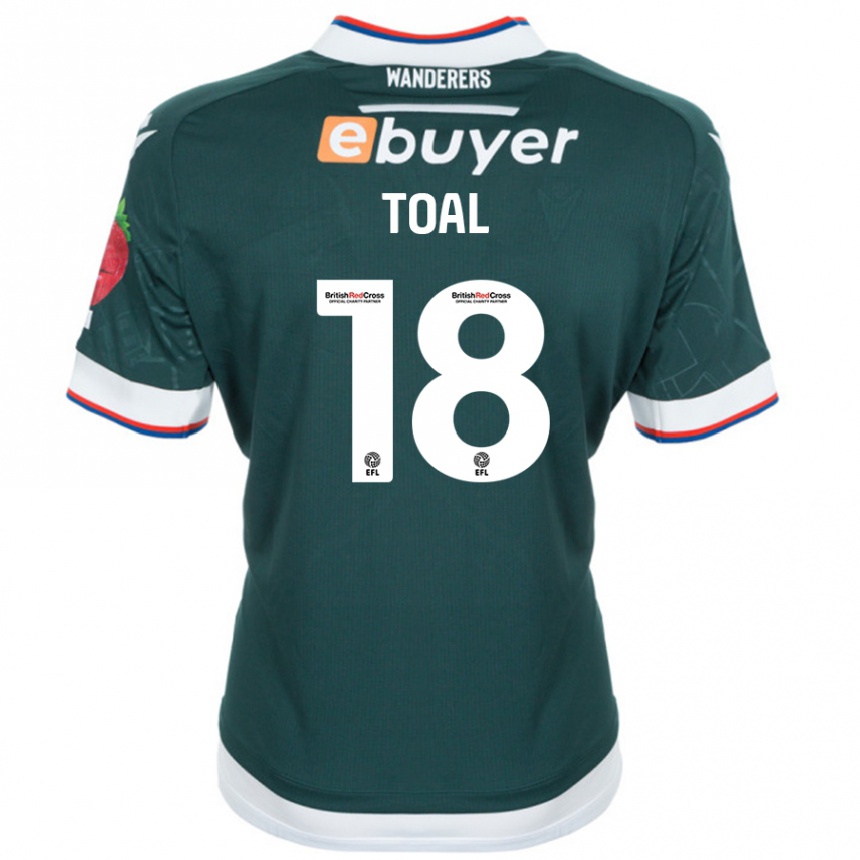 Kids Football Eoin Toal #18 Dark Green Away Jersey 2024/25 T-Shirt Nz