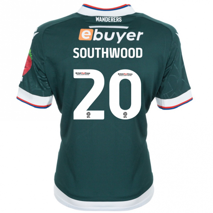 Kids Football Luke Southwood #20 Dark Green Away Jersey 2024/25 T-Shirt Nz