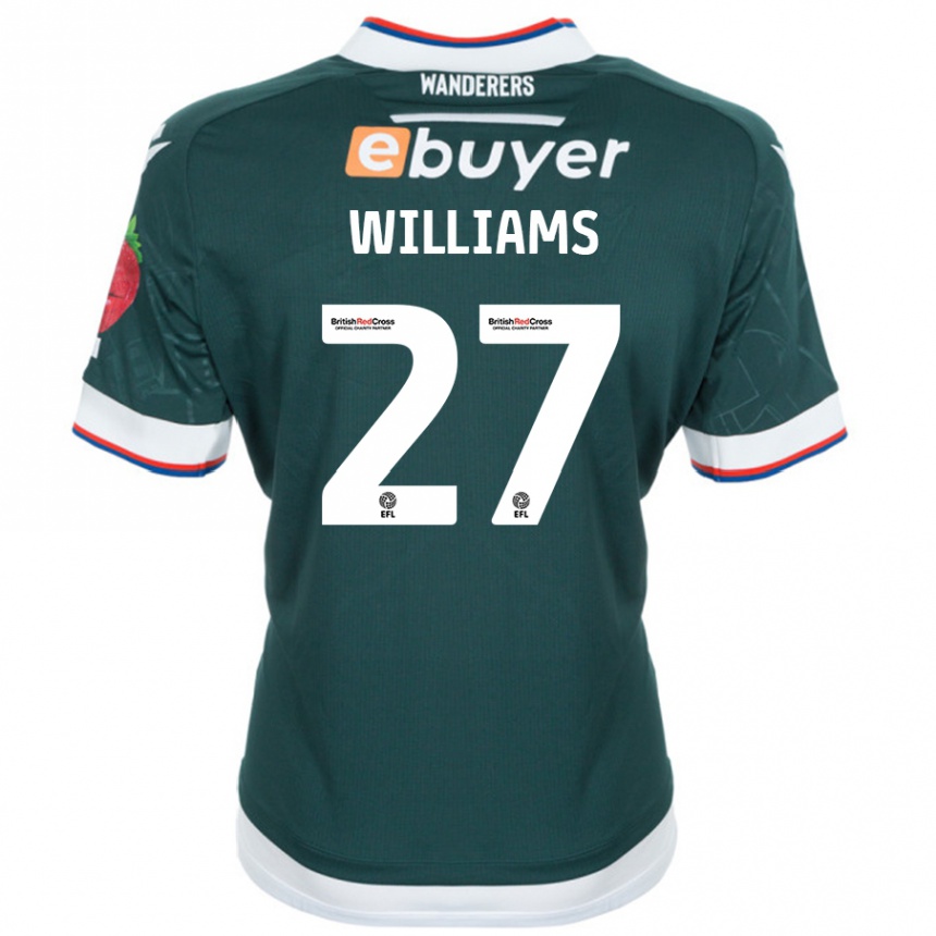 Kids Football Randell Williams #27 Dark Green Away Jersey 2024/25 T-Shirt Nz