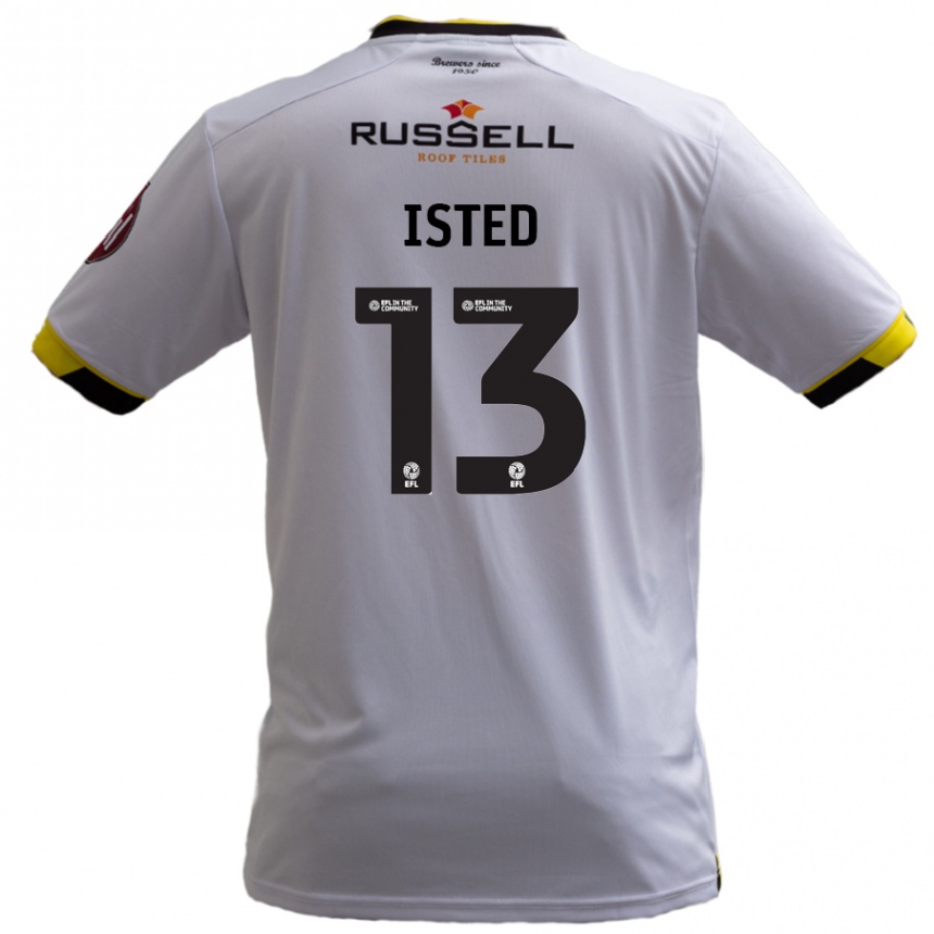 Kids Football Harry Isted #13 White Away Jersey 2024/25 T-Shirt Nz