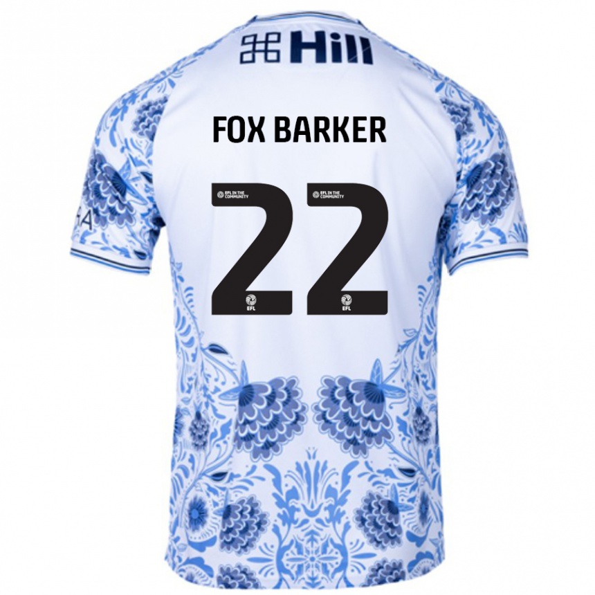 Kids Football Mistie Fox-Barker #22 White Blue Away Jersey 2024/25 T-Shirt Nz