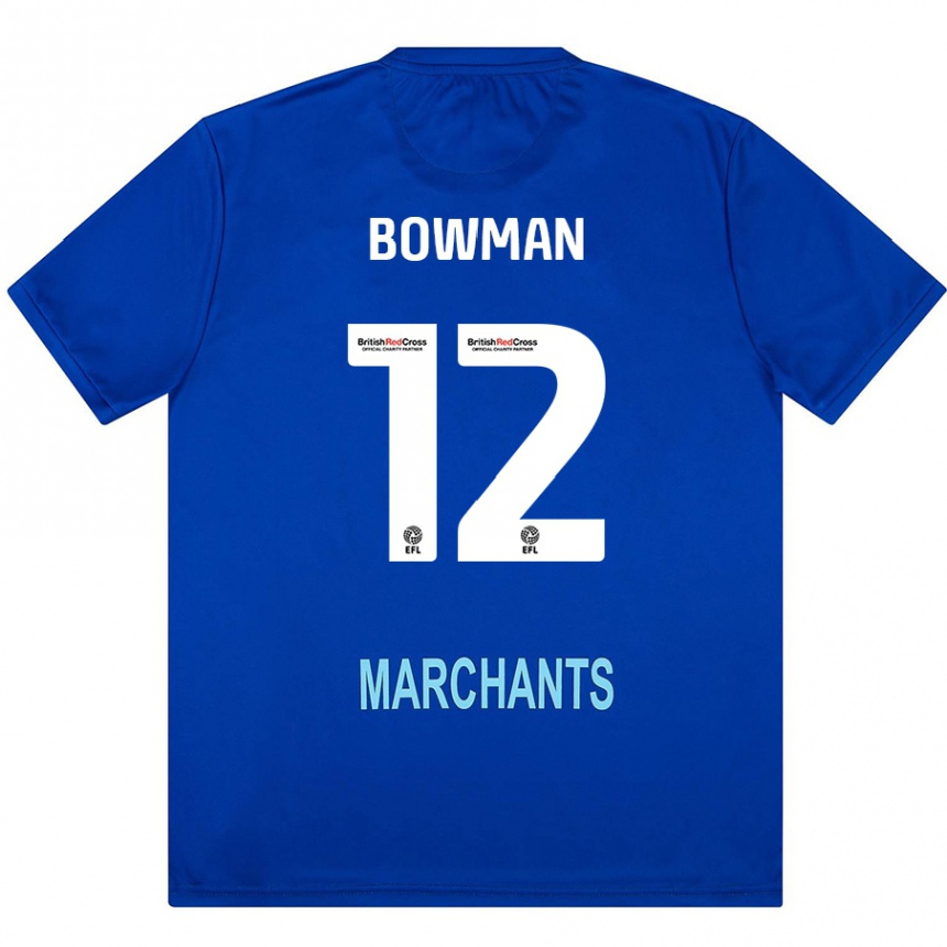 Kids Football Ryan Bowman #12 Green Away Jersey 2024/25 T-Shirt Nz