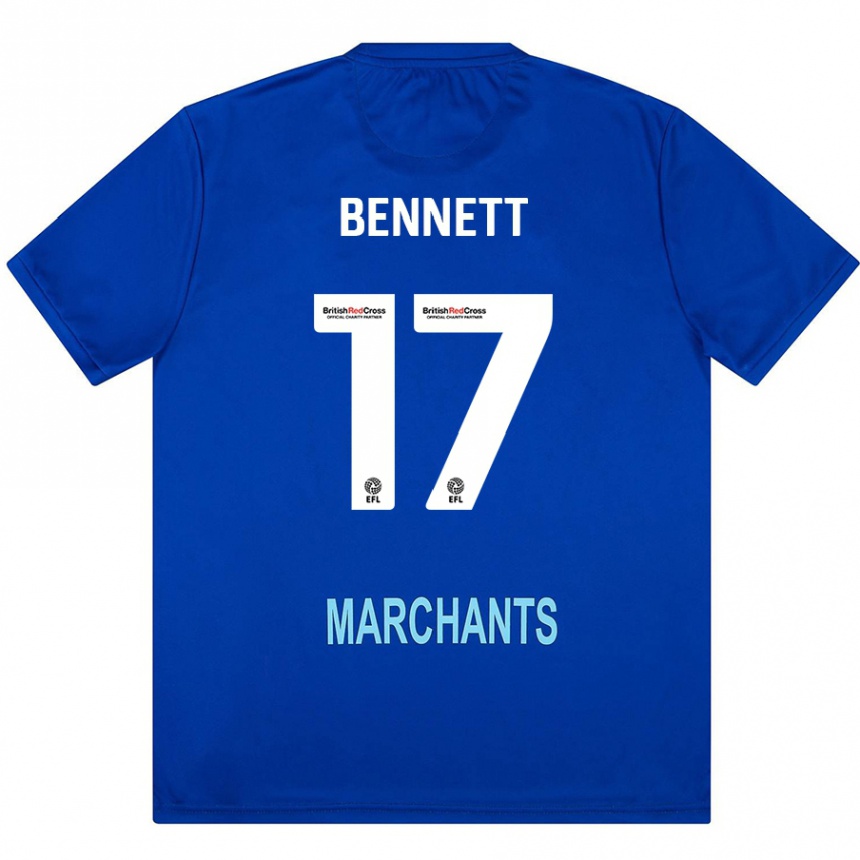 Kids Football Scot Bennett #17 Green Away Jersey 2024/25 T-Shirt Nz