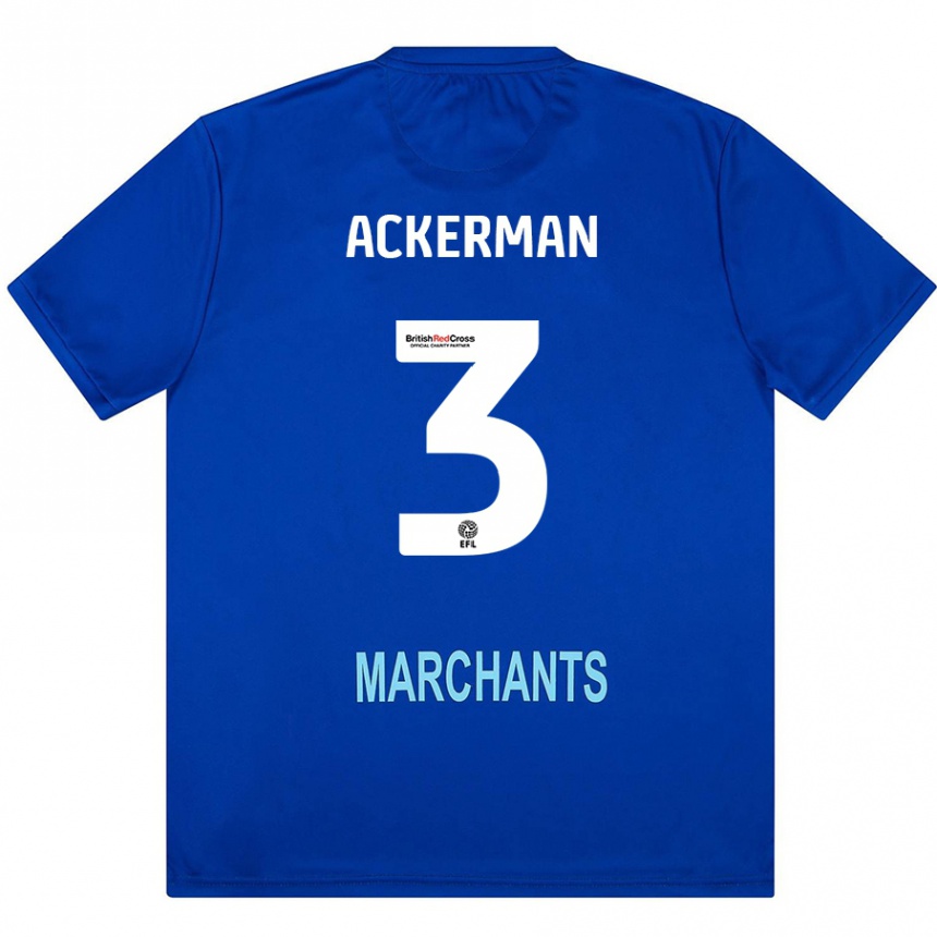 Kids Football Daisy Ackerman #3 Green Away Jersey 2024/25 T-Shirt Nz