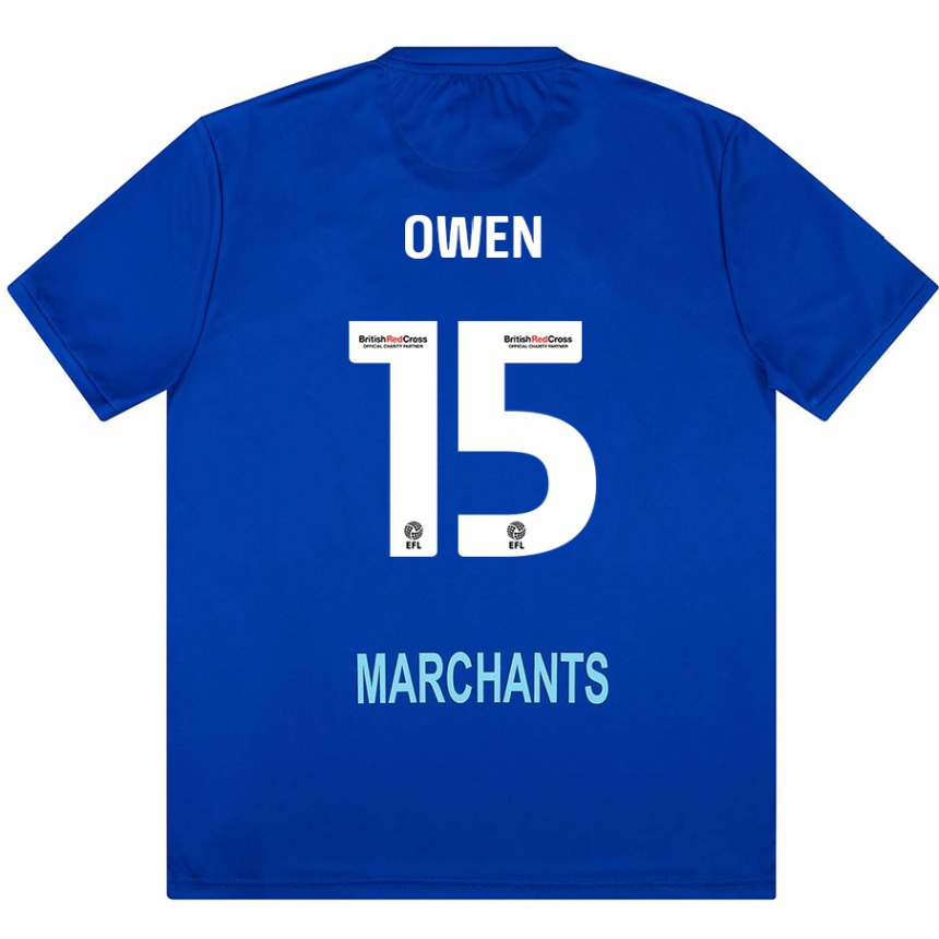 Kids Football Emily Owen #15 Green Away Jersey 2024/25 T-Shirt Nz