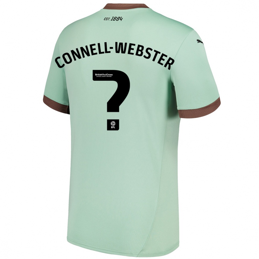 Kids Football Braidy Connell-Webster #0 Pale Green Away Jersey 2024/25 T-Shirt Nz