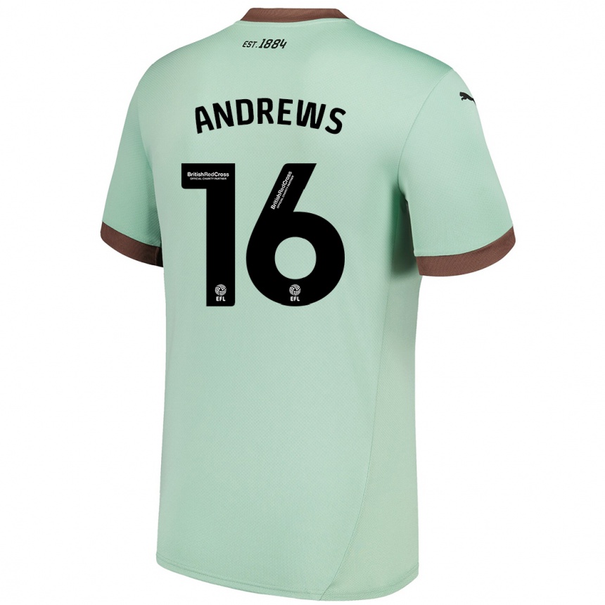 Kids Football Marli Rhodes-Andrews #16 Pale Green Away Jersey 2024/25 T-Shirt Nz