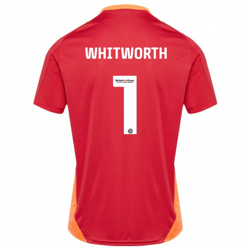 Kids Football Joe Whitworth #1 Blue Off White Away Jersey 2024/25 T-Shirt Nz