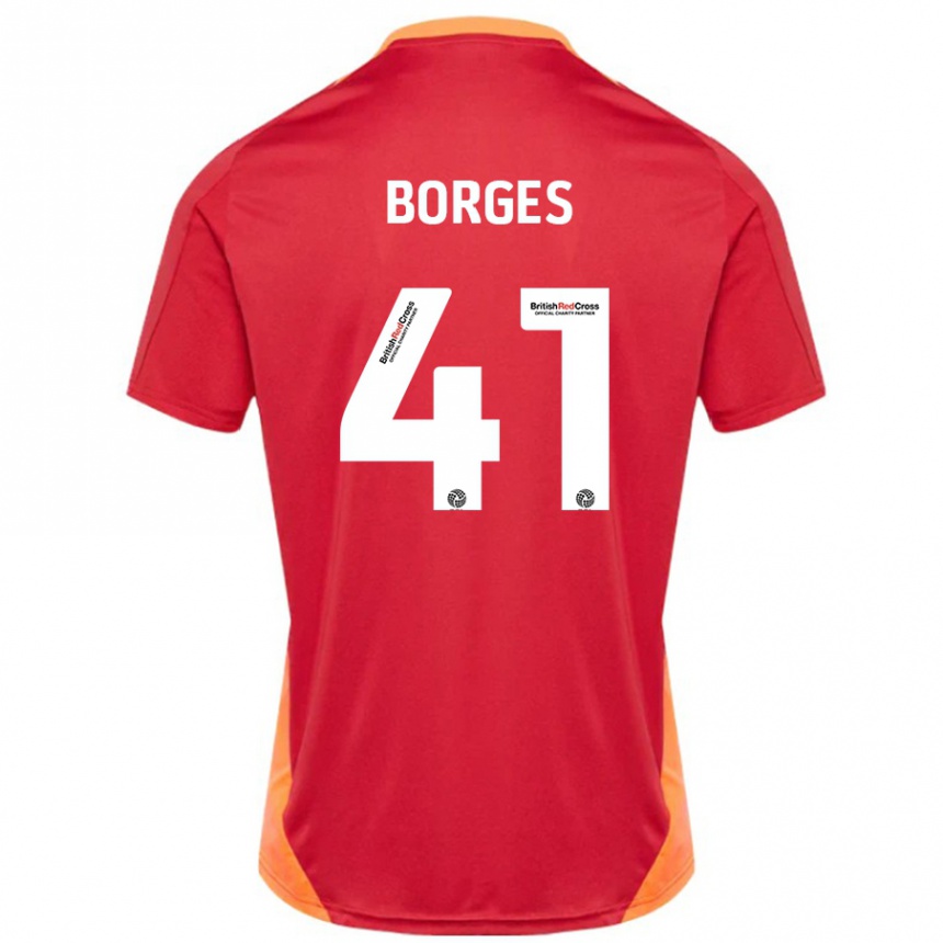 Kids Football Pedro Borges #41 Blue Off White Away Jersey 2024/25 T-Shirt Nz