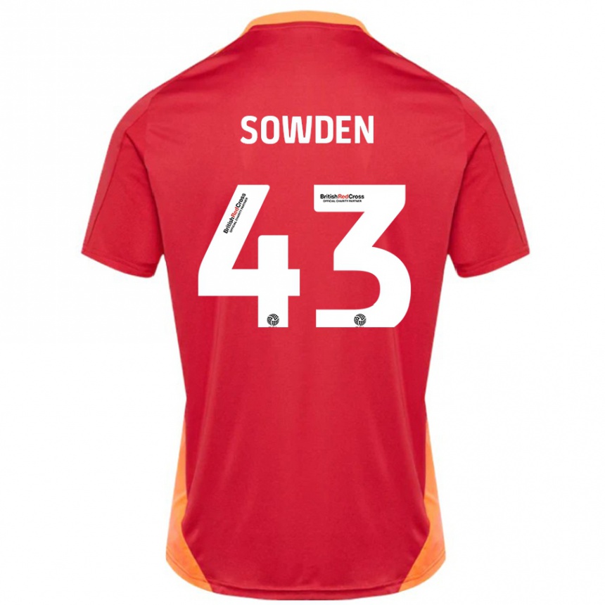 Kids Football Andrew Sowden #43 Blue Off White Away Jersey 2024/25 T-Shirt Nz