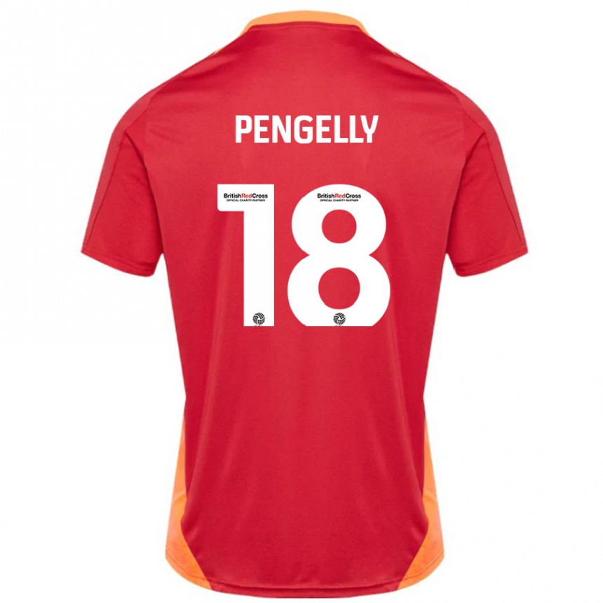 Kids Football Connie Pengelly #18 Blue Off White Away Jersey 2024/25 T-Shirt Nz