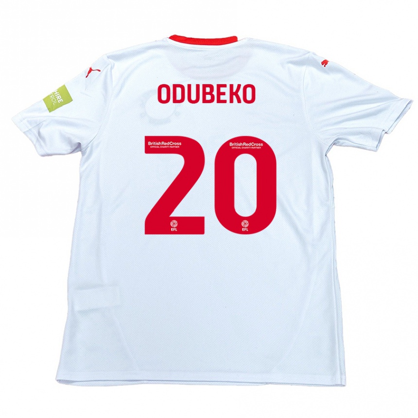 Kids Football Mipo Odubeko #20 White Away Jersey 2024/25 T-Shirt Nz