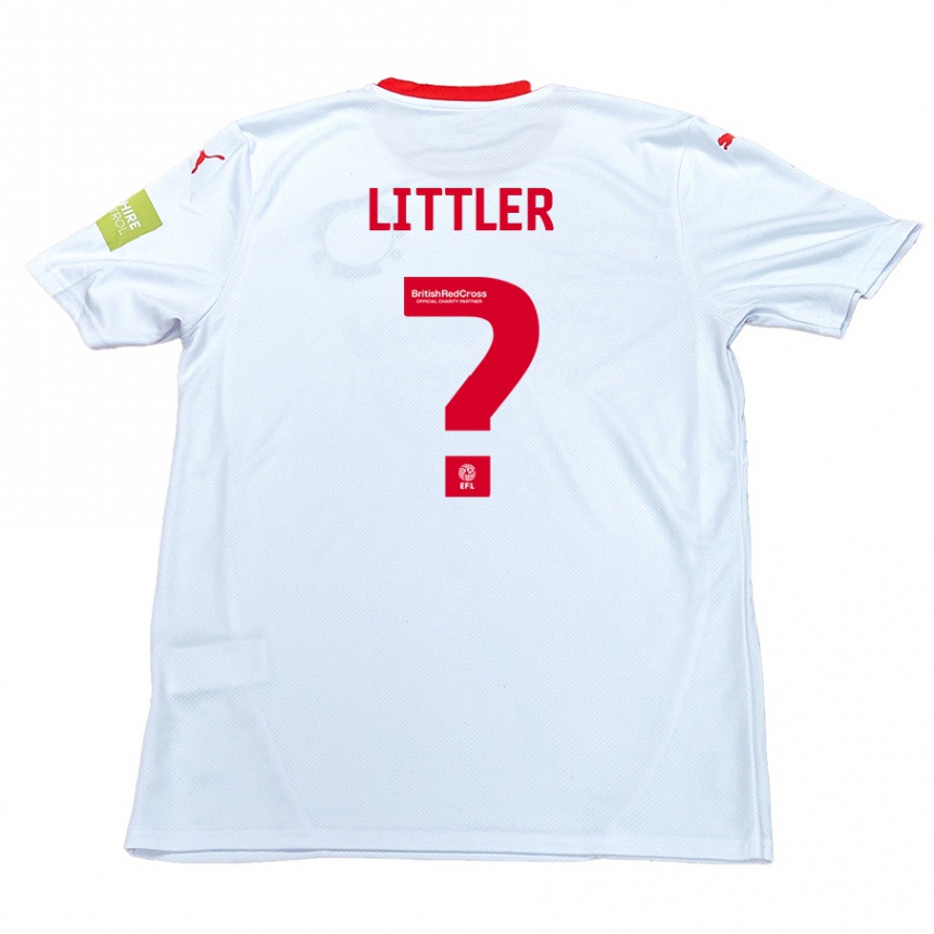 Kids Football Zack Littler #0 White Away Jersey 2024/25 T-Shirt Nz