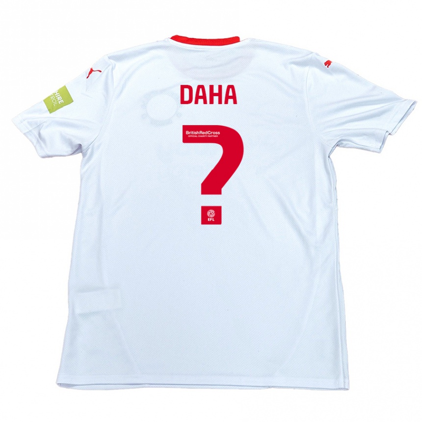 Kids Football Hermann Daha #0 White Away Jersey 2024/25 T-Shirt Nz