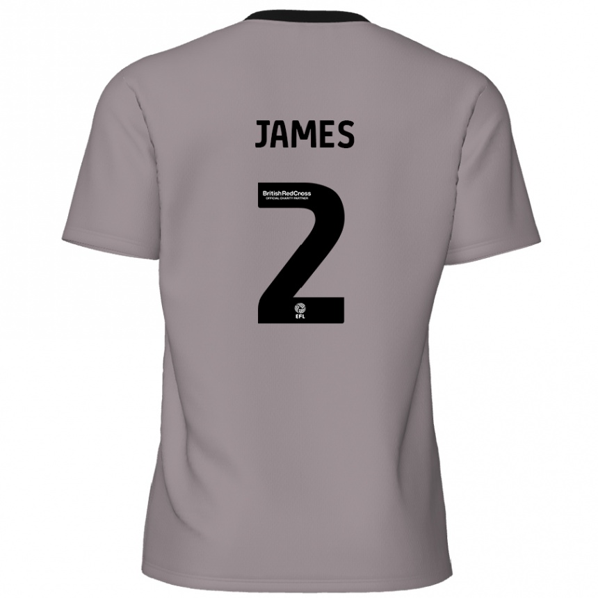 Kids Football Tom James #2 Grey Away Jersey 2024/25 T-Shirt Nz