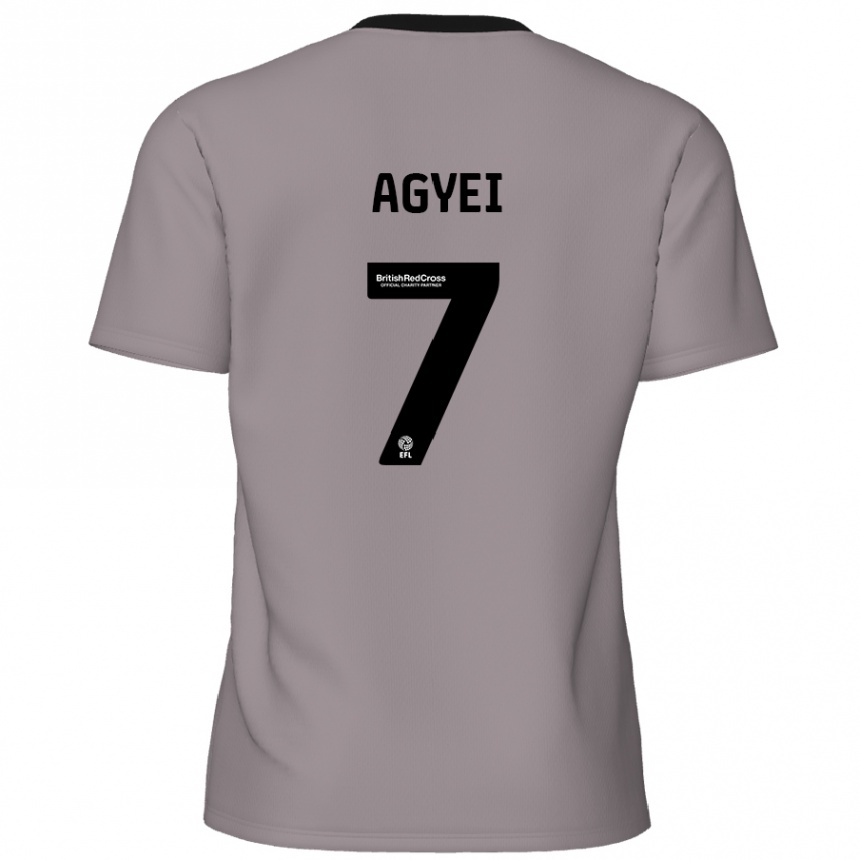 Kids Football Dan Agyei #7 Grey Away Jersey 2024/25 T-Shirt Nz