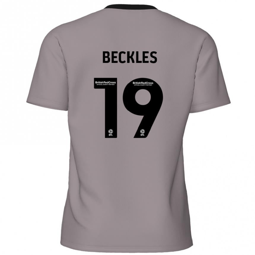 Kids Football Omar Beckles #19 Grey Away Jersey 2024/25 T-Shirt Nz