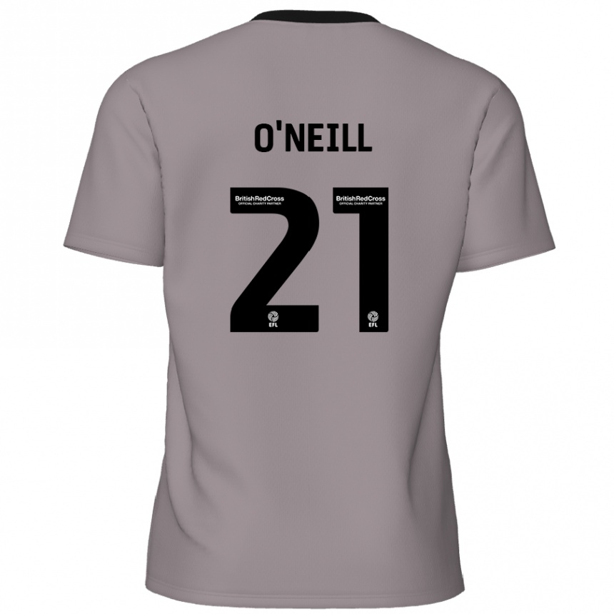 Kids Football Ollie O'neill #21 Grey Away Jersey 2024/25 T-Shirt Nz