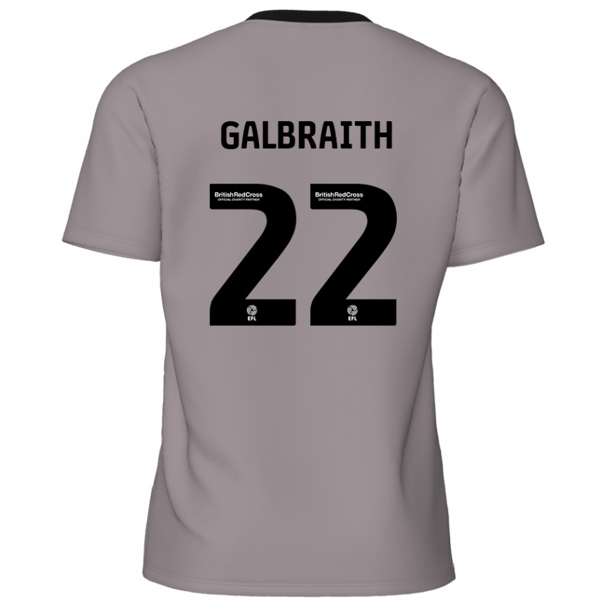 Kids Football Ethan Galbraith #22 Grey Away Jersey 2024/25 T-Shirt Nz