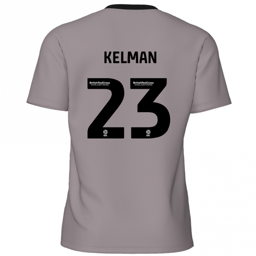 Kids Football Charlie Kelman #23 Grey Away Jersey 2024/25 T-Shirt Nz