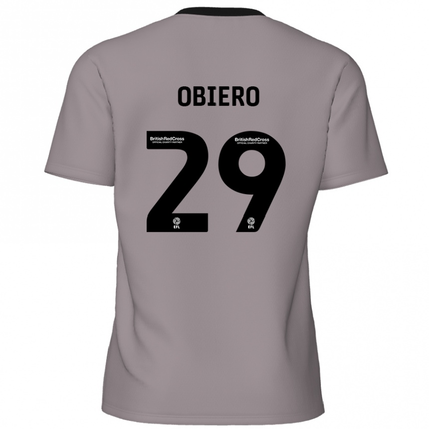 Kids Football Zech Obiero #29 Grey Away Jersey 2024/25 T-Shirt Nz