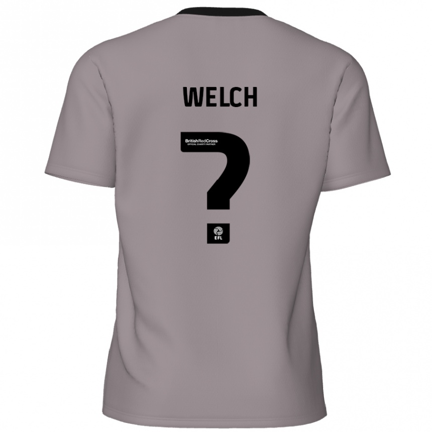 Kids Football Makai Welch #0 Grey Away Jersey 2024/25 T-Shirt Nz