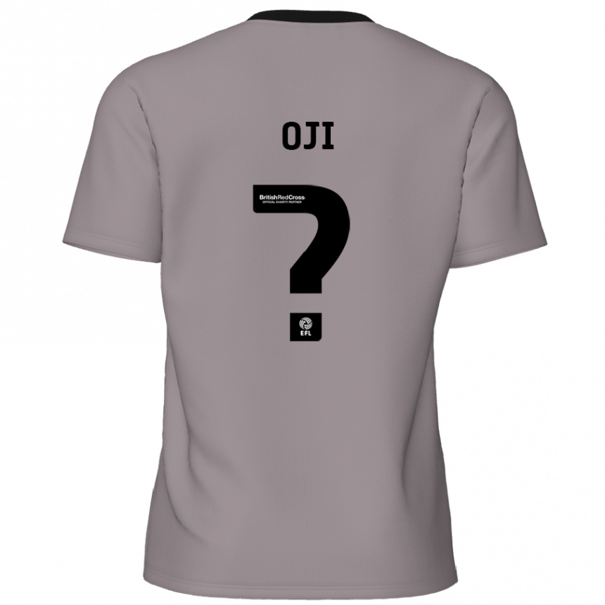 Kids Football Uko Oji #0 Grey Away Jersey 2024/25 T-Shirt Nz