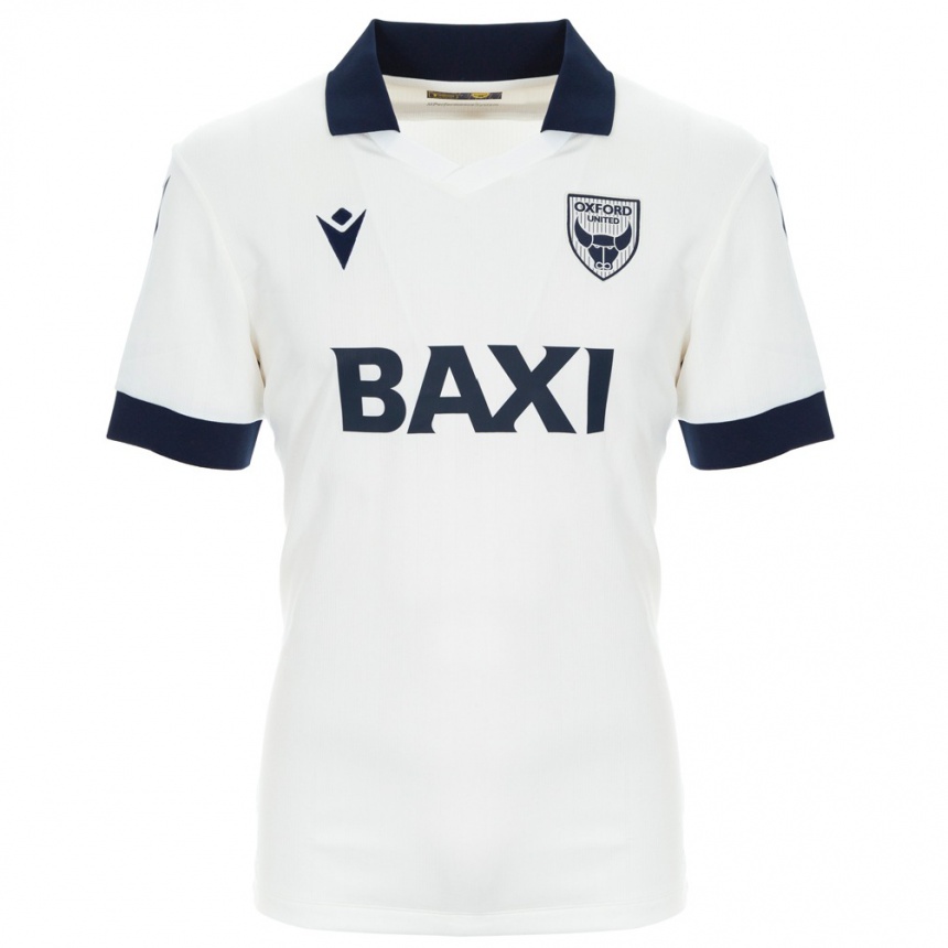 Kids Football Your Name #0 White Navy Blue Away Jersey 2024/25 T-Shirt Nz