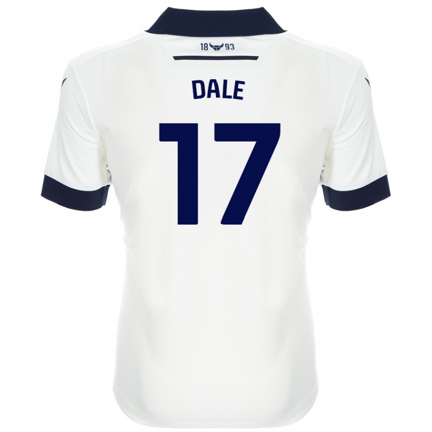 Kids Football Owen Dale #17 White Navy Blue Away Jersey 2024/25 T-Shirt Nz