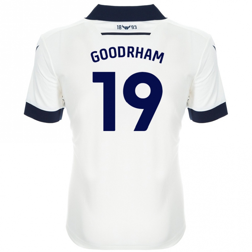 Kids Football Tyler Goodrham #19 White Navy Blue Away Jersey 2024/25 T-Shirt Nz