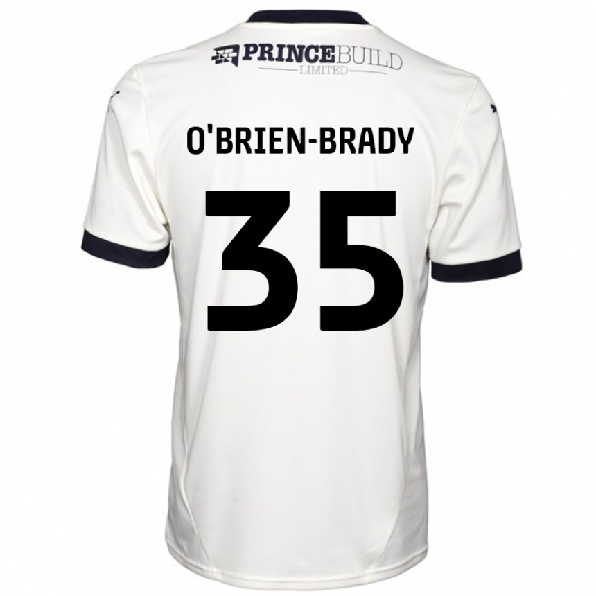 Kids Football Donay O'brien-Brady #35 Off White Black Away Jersey 2024/25 T-Shirt Nz