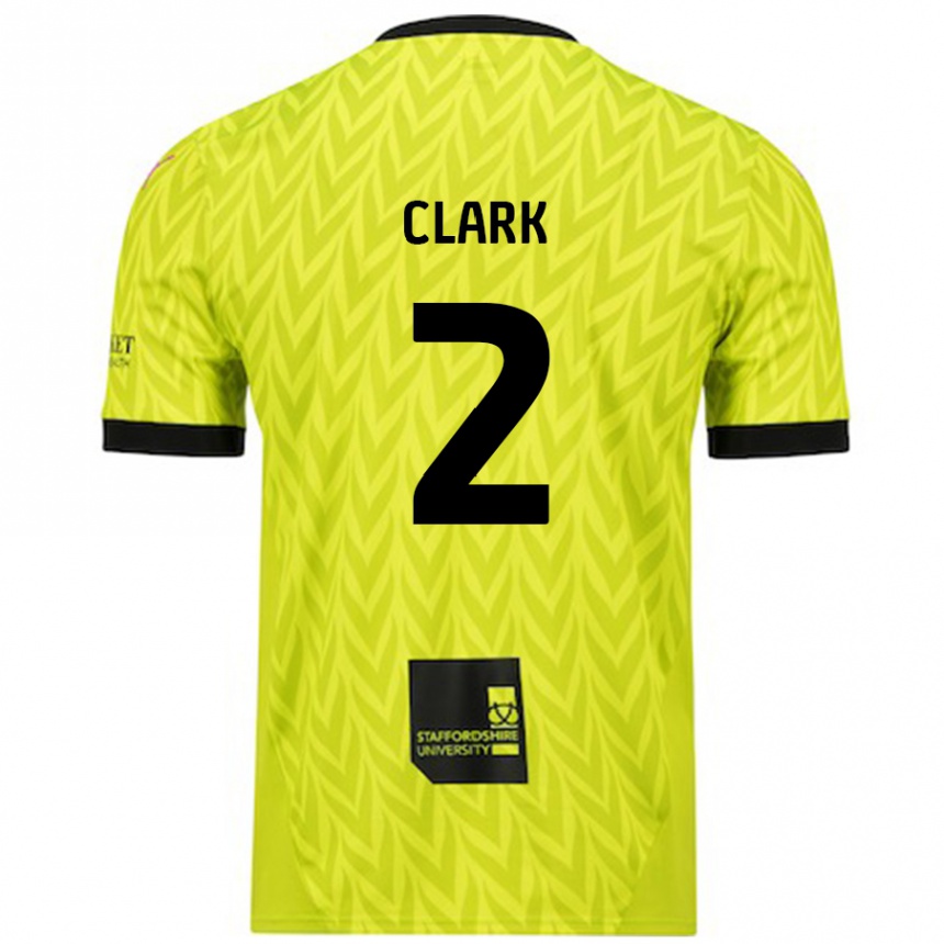 Kids Football Mitch Clark #2 Fluorescent Green Away Jersey 2024/25 T-Shirt Nz