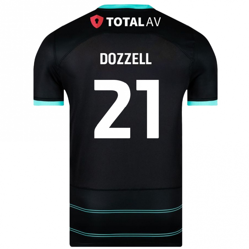 Kids Football Andre Dozzell #21 Black Away Jersey 2024/25 T-Shirt Nz