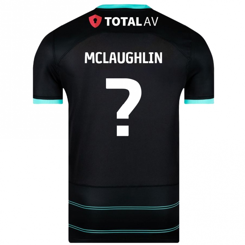 Kids Football Erin Mclaughlin #0 Black Away Jersey 2024/25 T-Shirt Nz