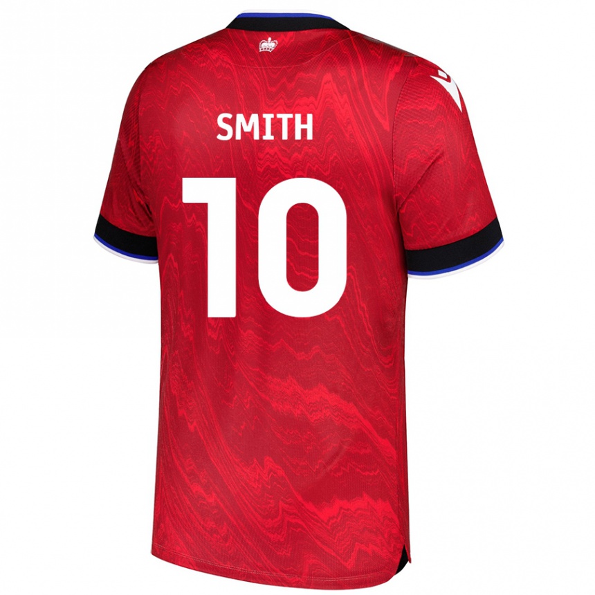 Kids Football Sam Smith #10 Red Black Away Jersey 2024/25 T-Shirt Nz