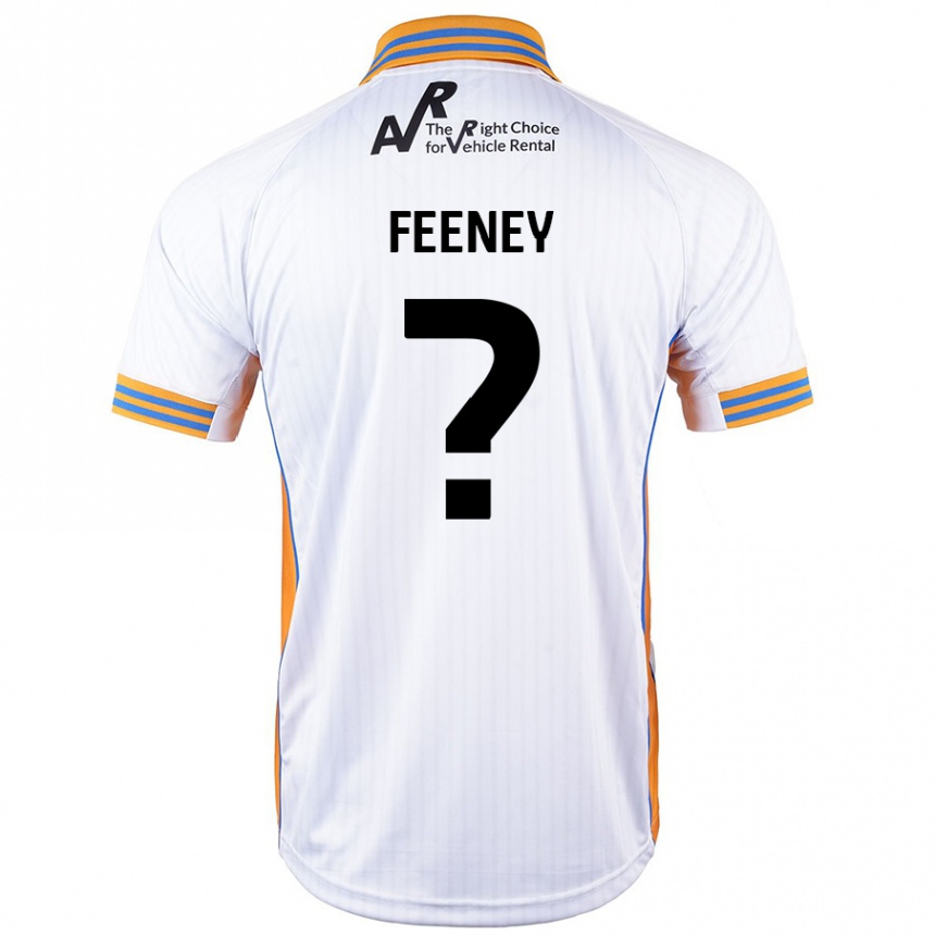 Kids Football Josh Feeney #0 White Away Jersey 2024/25 T-Shirt Nz