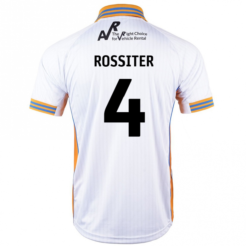 Kids Football Jordan Rossiter #4 White Away Jersey 2024/25 T-Shirt Nz