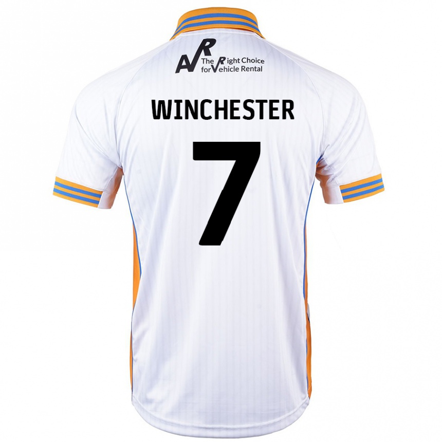 Kids Football Carl Winchester #7 White Away Jersey 2024/25 T-Shirt Nz