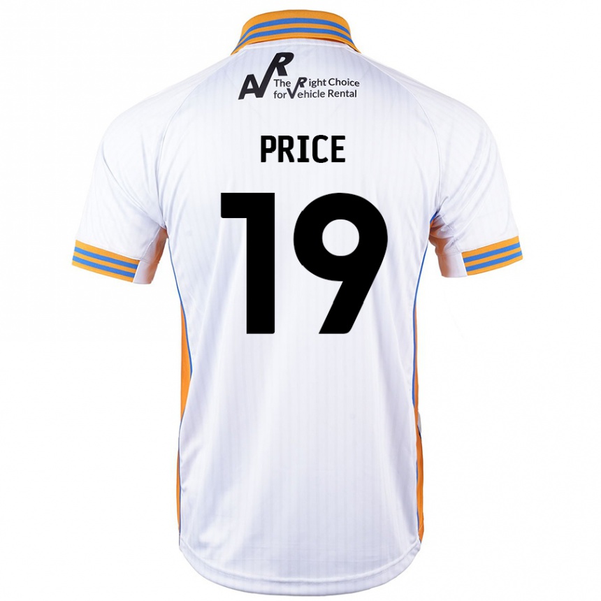 Kids Football Jack Price #19 White Away Jersey 2024/25 T-Shirt Nz