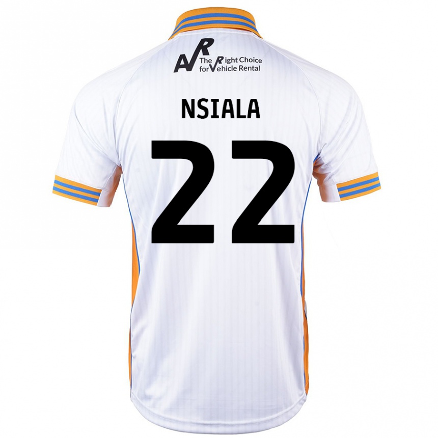 Kids Football Toto Nsiala #22 White Away Jersey 2024/25 T-Shirt Nz