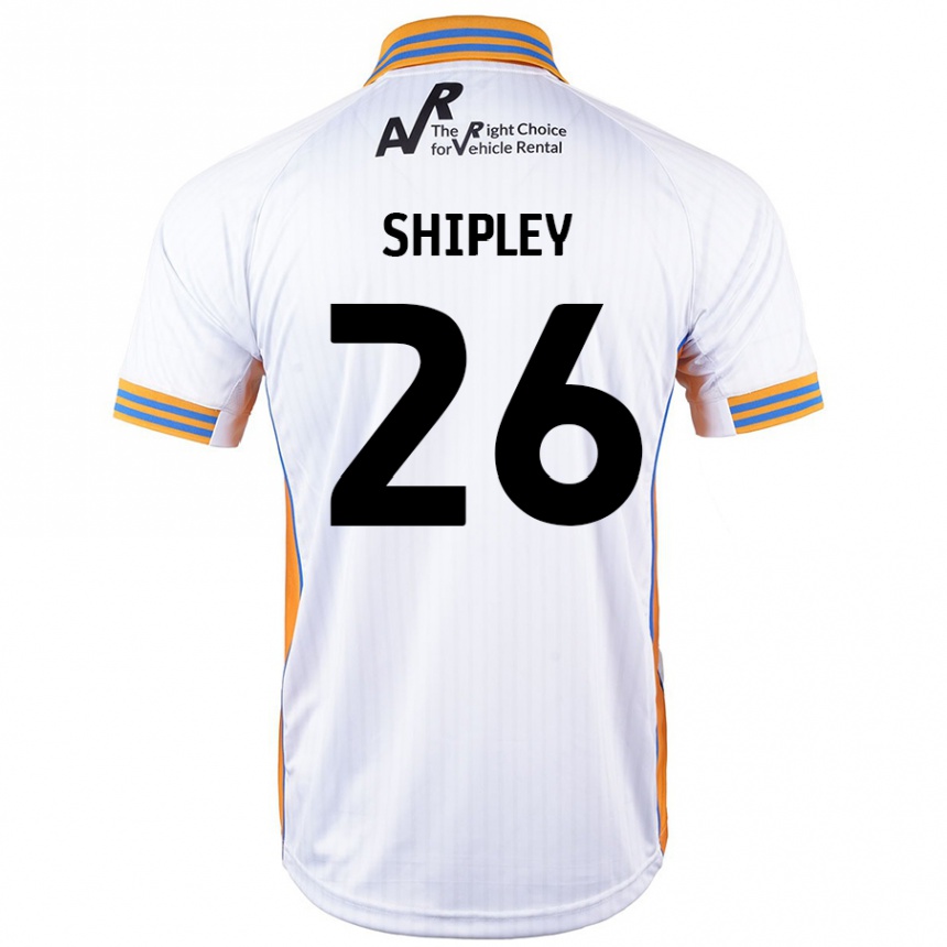 Kids Football Jordan Shipley #26 White Away Jersey 2024/25 T-Shirt Nz