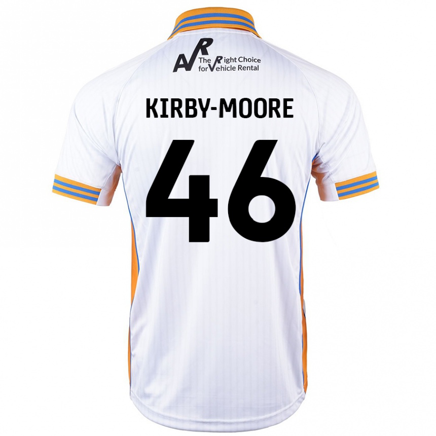 Kids Football Harvey Kirby-Moore #46 White Away Jersey 2024/25 T-Shirt Nz