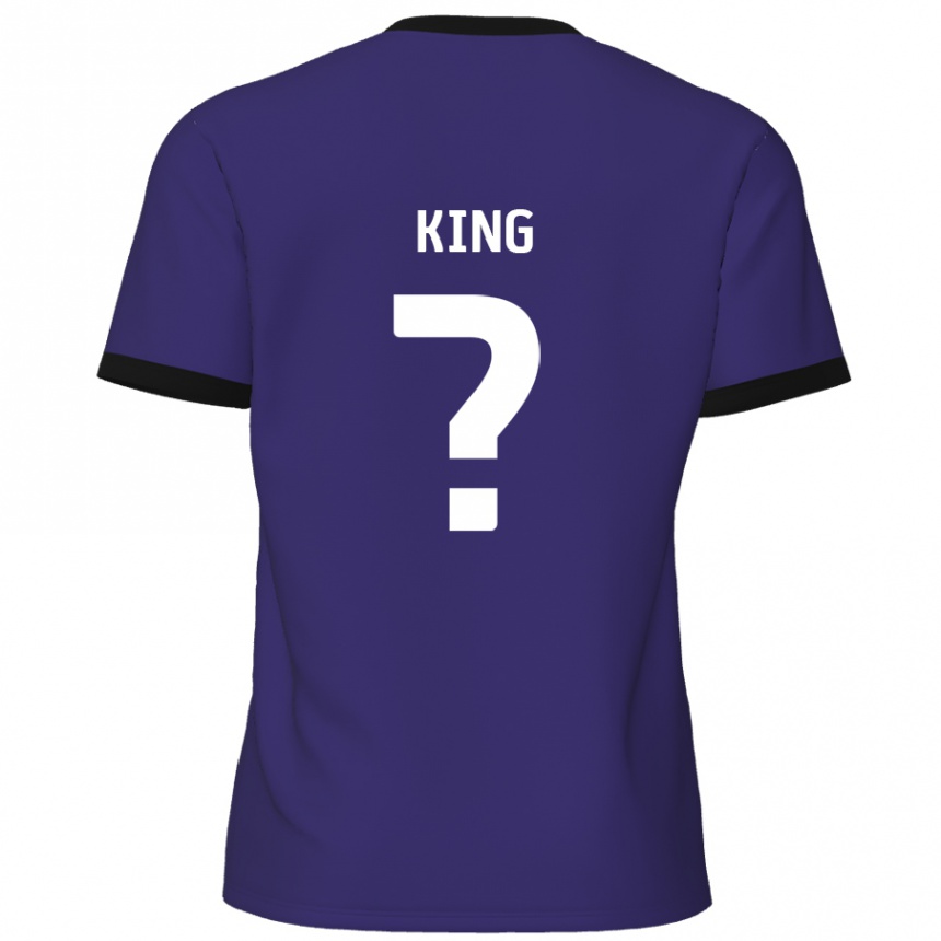 Kids Football Eli King #0 Purple Away Jersey 2024/25 T-Shirt Nz