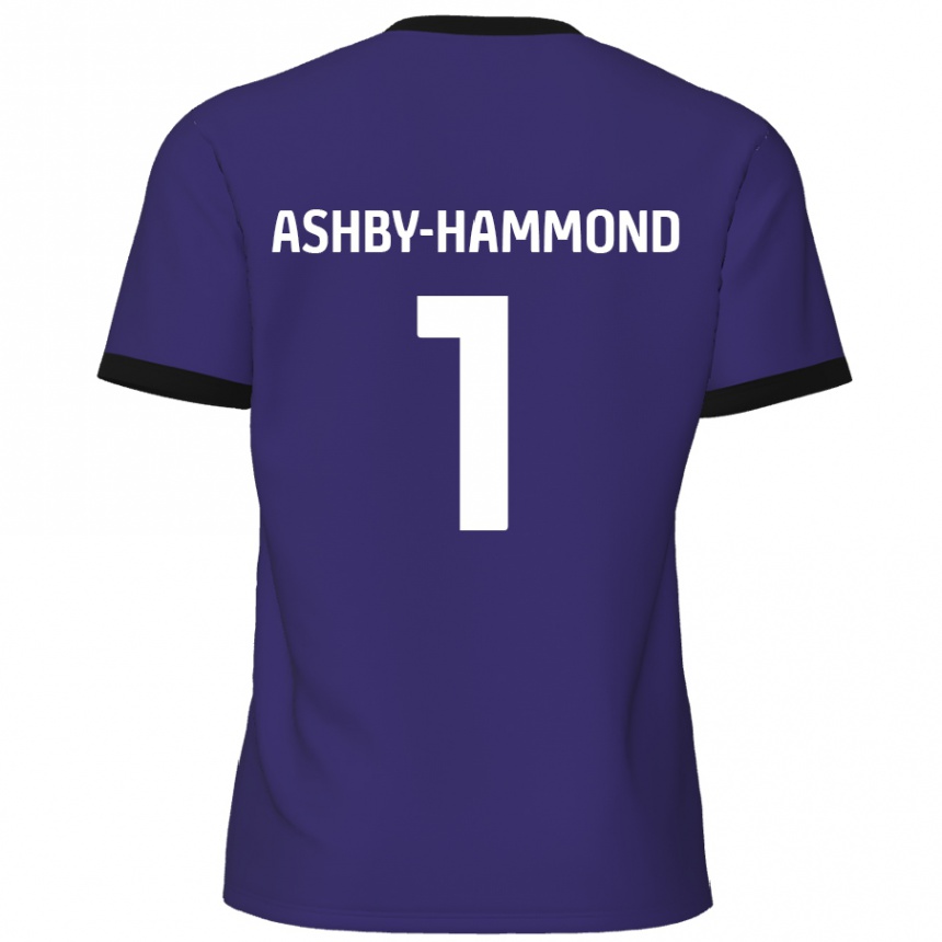 Kids Football Taye Ashby-Hammond #1 Purple Away Jersey 2024/25 T-Shirt Nz