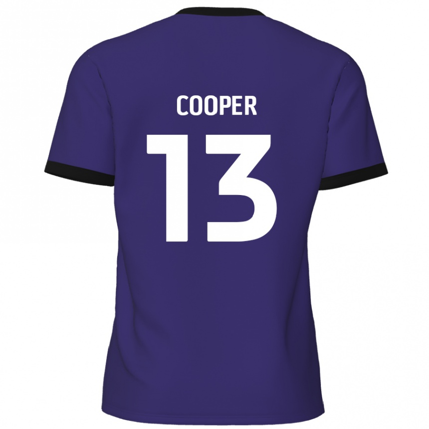 Kids Football Murphy Cooper #13 Purple Away Jersey 2024/25 T-Shirt Nz