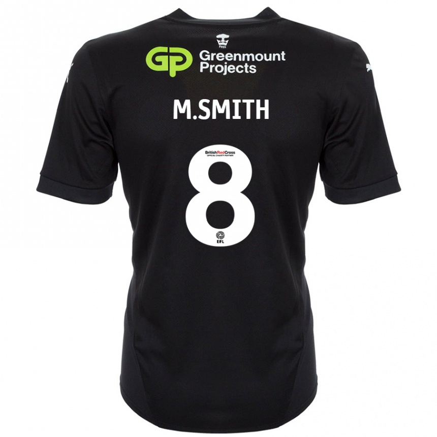 Kids Football Matt Smith #8 Black Away Jersey 2024/25 T-Shirt Nz