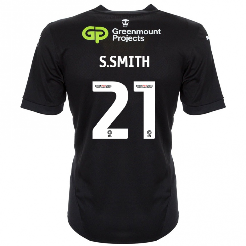 Kids Football Scott Smith #21 Black Away Jersey 2024/25 T-Shirt Nz