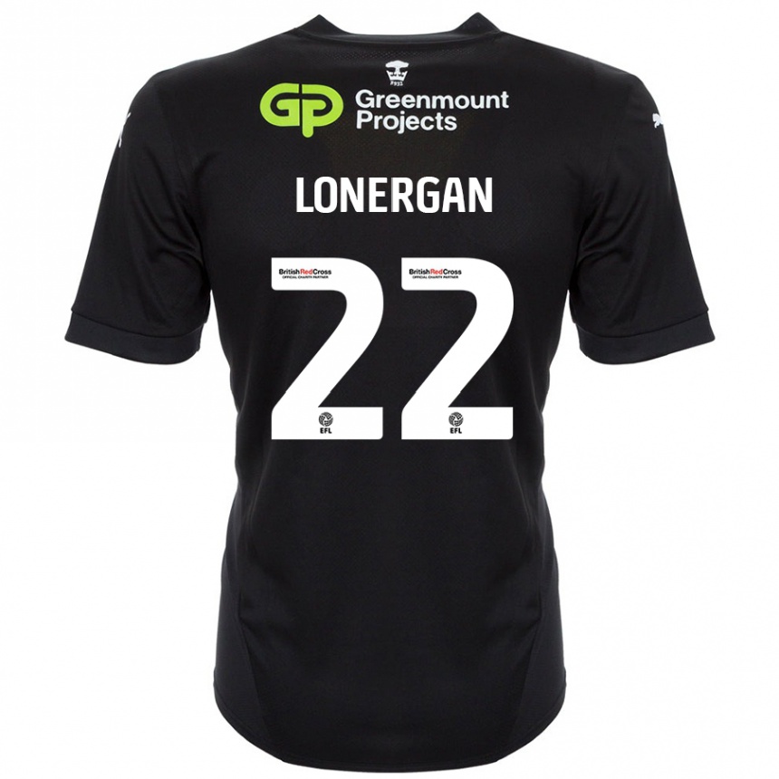 Kids Football Andy Lonergan #22 Black Away Jersey 2024/25 T-Shirt Nz