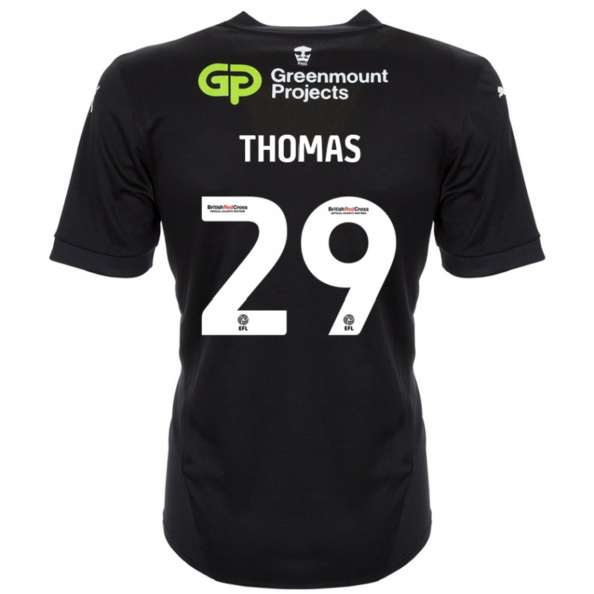 Kids Football Silko Thomas #29 Black Away Jersey 2024/25 T-Shirt Nz